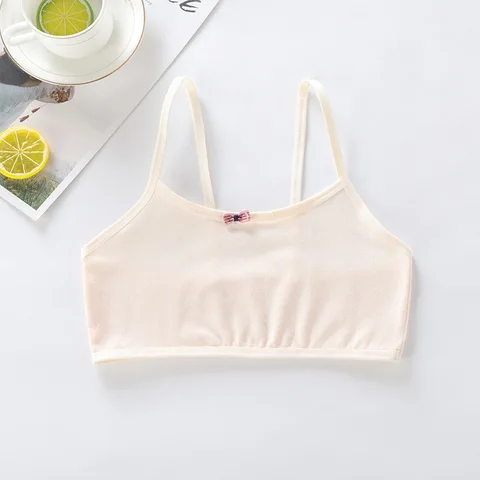 3pcs Thin Girls Bra Children 7-9-12-14 Years Old Puberty Training