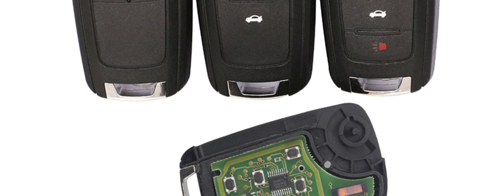 jingyuqin Car Remote Key Suit for Chevrolet Malibu Cruze Aveo Spark Sail 2/3/4 Buttons 433/315MHz Control Alarm Fob