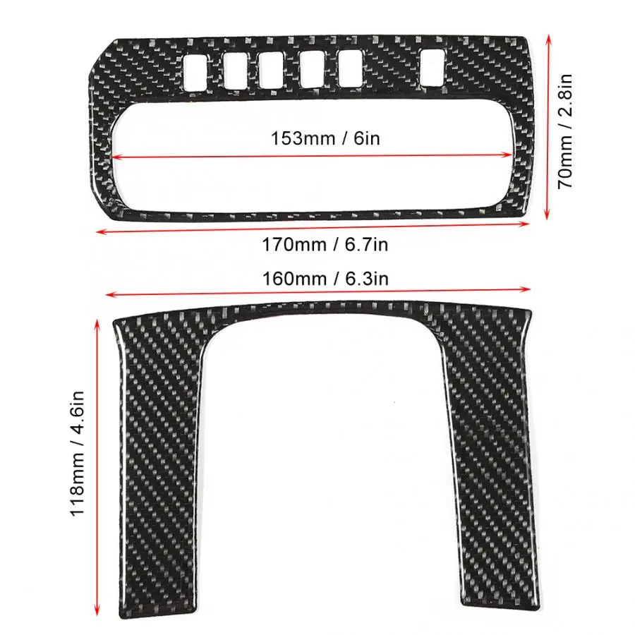 2 шт. настоящий углерод-волокно защелка переключения передач обшивка панели