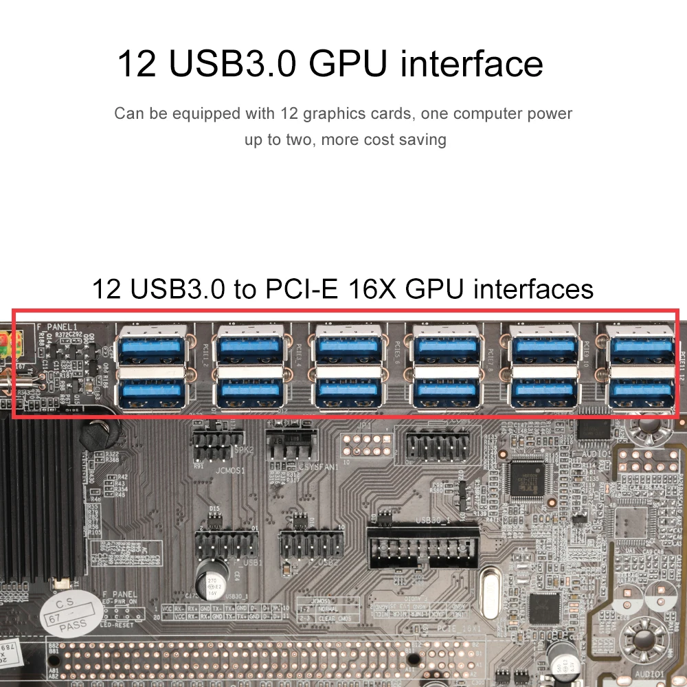 B250C BTC Mining Motherboard Switch MSATA Cable 12 PCIE to USB3.0 Graphics Card Slot LGA 1151 DDR4 VGA DIMM RAM Bitcoin Miner | Компьютеры