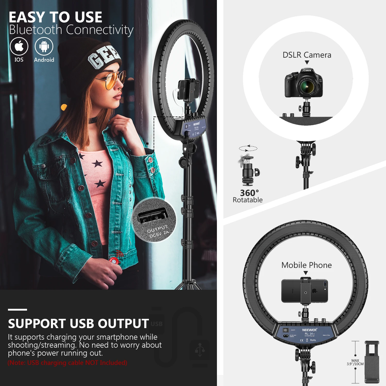 

Neewer 2,4G, 30 3200K-5500K