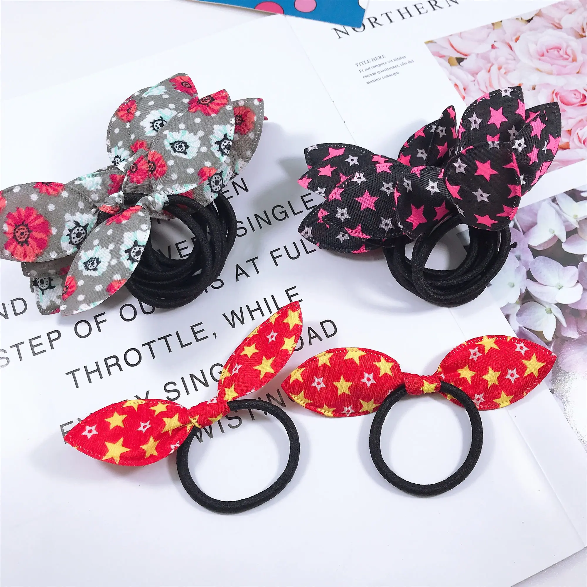 Резинки для волос девочек 12 шт. милые резинки в стиле принцессы аксессуары