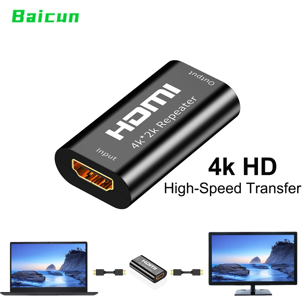 

Удлинитель сигнала HDMI, ретранслятор 40 м, Тип C, разъем HDMI 4*2K, преобразователь, усилитель, аудио и видео приемник