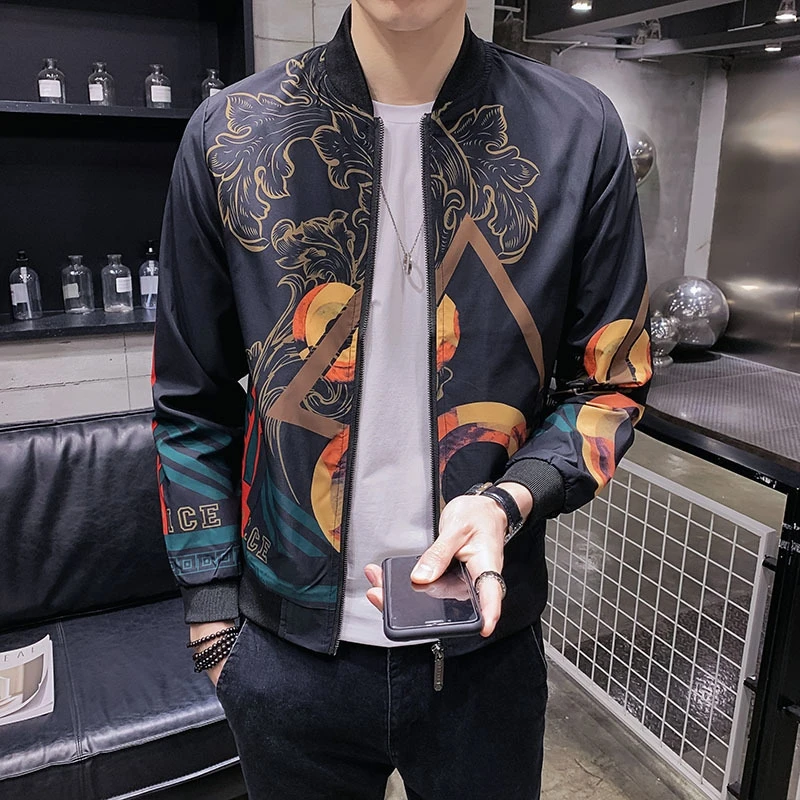 

use pattern Men pump coat, men use irregular tight baseball coat, men's coat