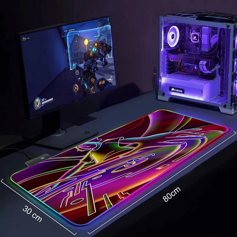 

Big Keyboard Desk Mat RGB Large Mouse Pad Artistic Neon Gamer Big Mouse Mat Computer Mousepad LED Backlight Gaming Mause Pad