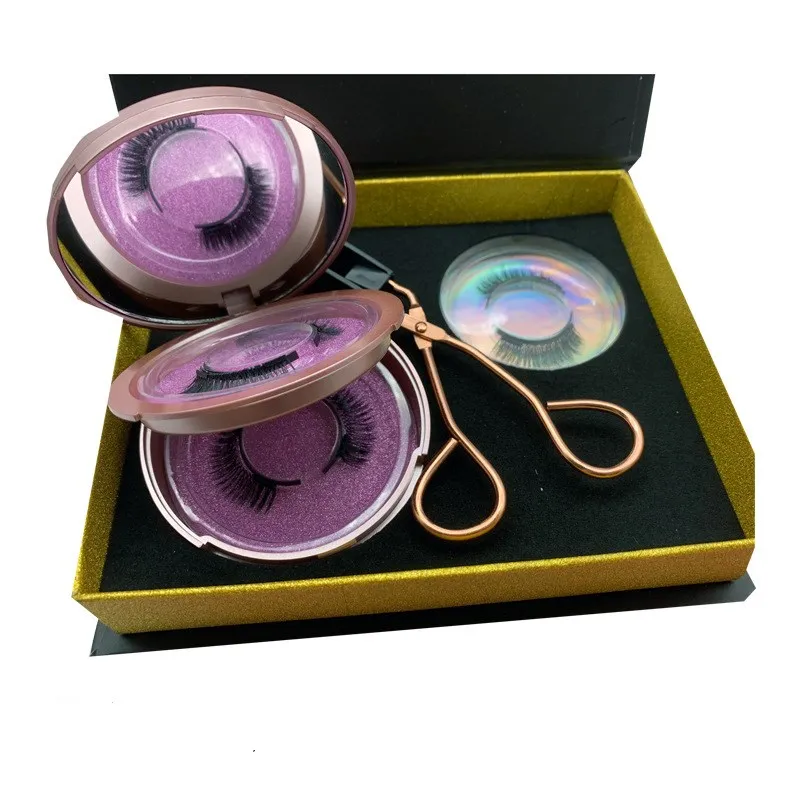 

3 Pairs Quantum Magnetic Eye Lashes Natural Easy To Wear Applicator Tweezers kit Waterproof Long Lasting Mink False Lash