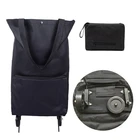 Складная сумка для хранения, вместительный органайзер для покупок, сумка-тележка на колесах, портативные сумки для покупок, купить быстрая