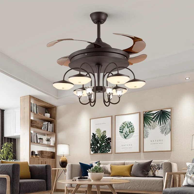 

LED Postmodern iron ABS Acryl 95-265v Remote Control Ceiling Fan 75-180w Ceiling Lights.LED Ceiling Light.Ceiling Lamp For Foyer