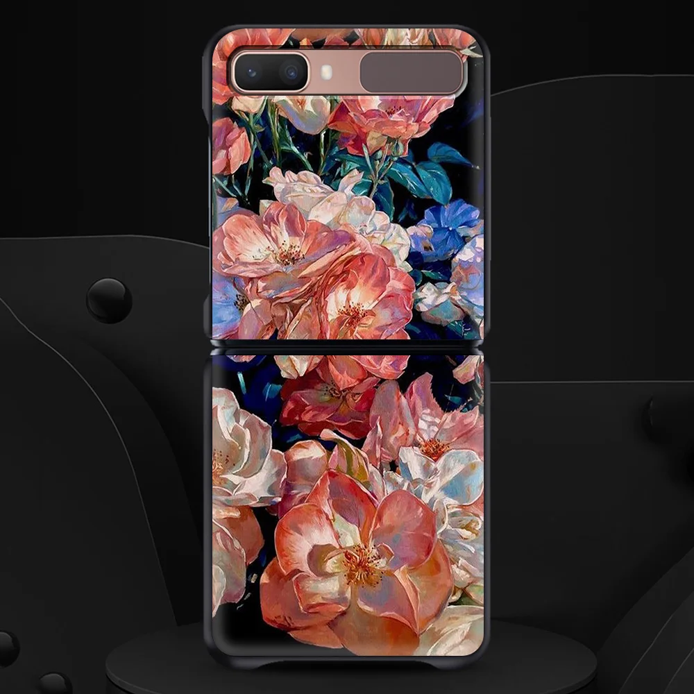 

Flowers Luxury Hard Back Phone Case for Samsung Galaxy Z Flip Case Cover for Samsung Galaxy Z Flip Fundas Coque