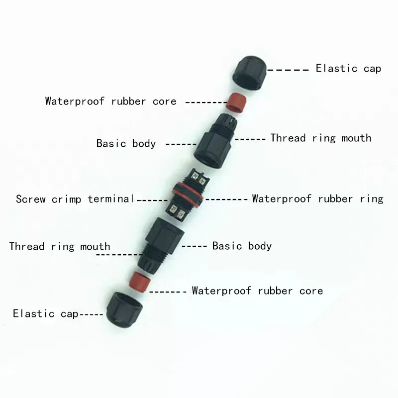 Водонепроницаемый соединитель в сборе IP68 провод и кабель быстроразъемный 2/3/4/PIN