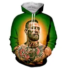 Боксерская звезда Хабиб нурмагомедовКонор Макгрегор забавная Новая мода с длинными рукавами 3D печать молниятолстовкикуртка