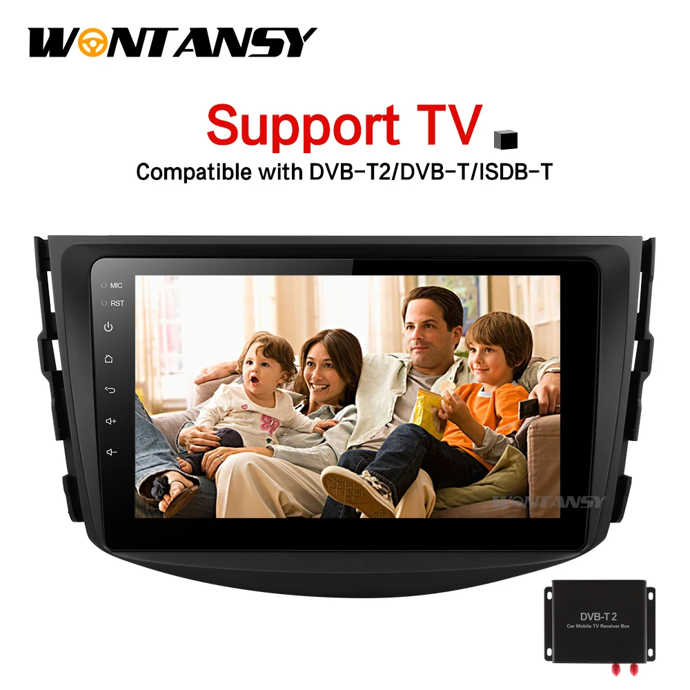 Автомобильный DVD плеер для toyota rav4 2007 2008 2009 2010 2011 автомобиля gps 8 core Android 9 0 навигация