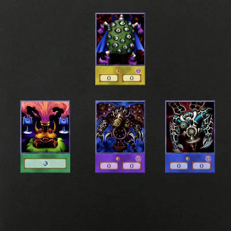 

4 шт. карточки в аниме-стиле Yu-Gi-Oh, тысяча глаз, Бог, набор обелиска, Yugioh DM, Классическая Orica прокси-карточка, воспоминания детства
