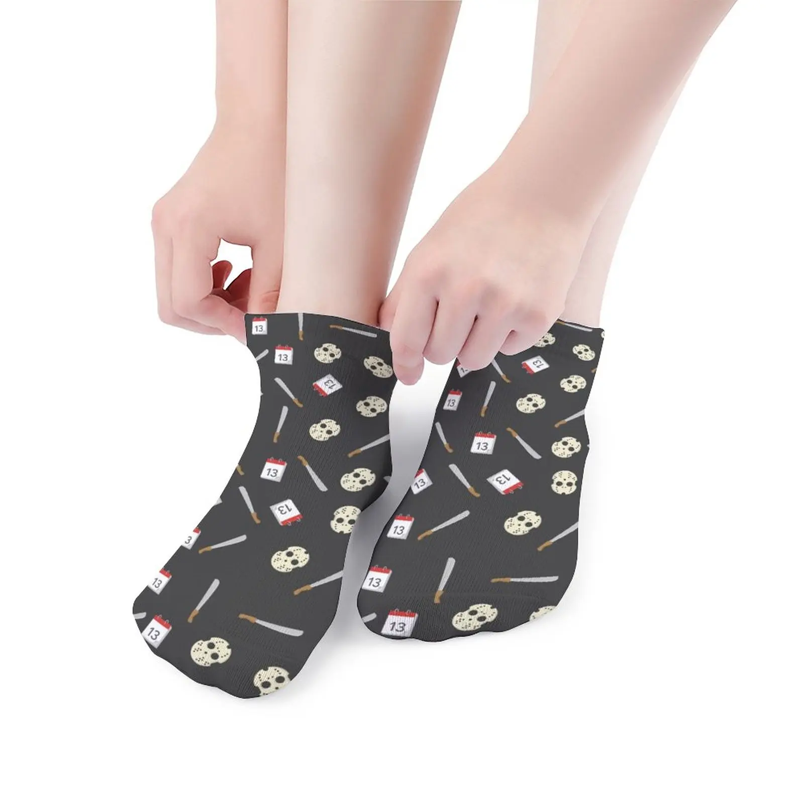

Friday 13Th Socks Large Chemical Fiber Drawings Socks Bed Anti-Slip Colorful Male Socks