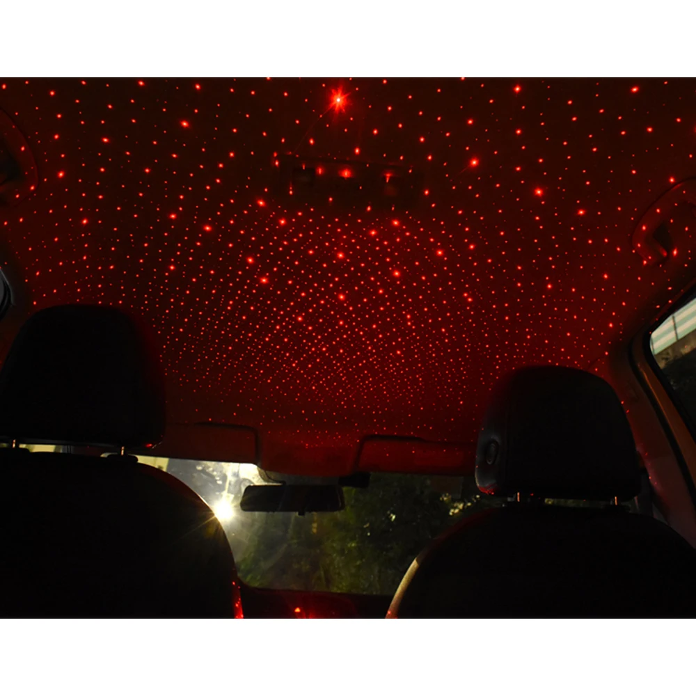 Автомобильный USB Night Light Star Потолочная Крыша Атмосфера Внутреннее освещение