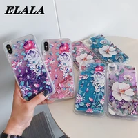 quicksand phone cases for iphone 12 mini 11 pro max xs xr se 2020 6 7 8 plus flower dynamic liquid soft tpu bling glitter cover