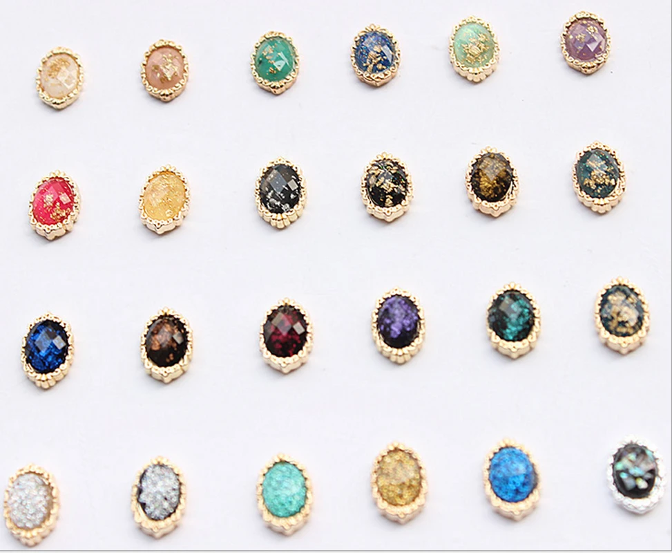 10 шт. украшения для ногтей из металлического сплава 75 Золотая фольга смола