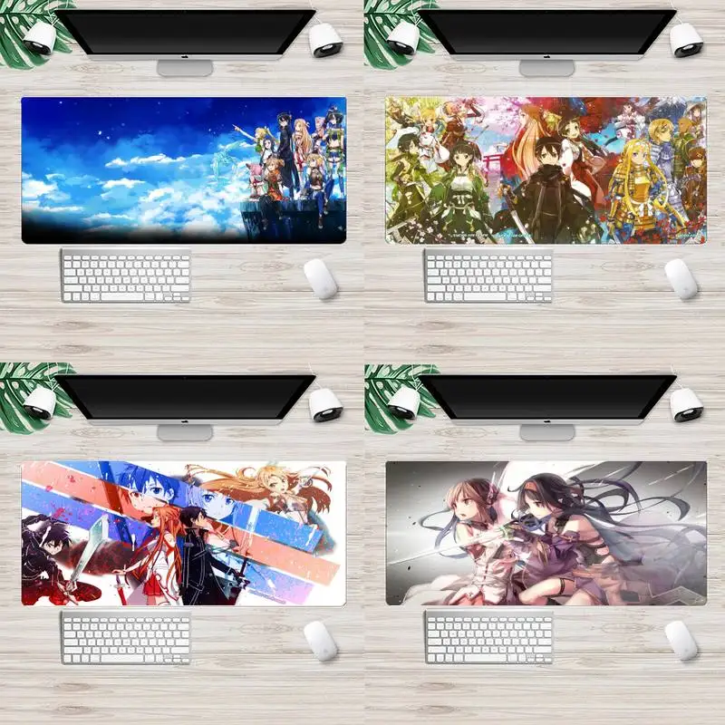 

Sword Art Online Sao Soft Animation Gaming Mousemat XL Large Gamer Soft Keyboard PC Desk Mat Takuo Computer Tablet Mousepads