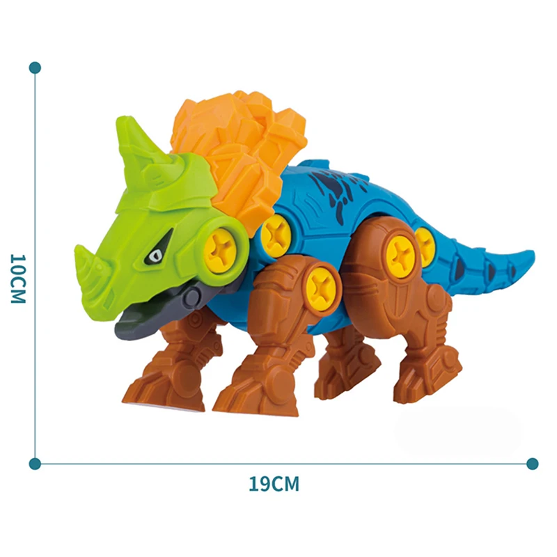 DIY Disassembly Dinosaur Model Toy Set Screw Nut Assembly Plastic Blocks Early Educational Toys For Children Kids Baby Gift | Игрушки и
