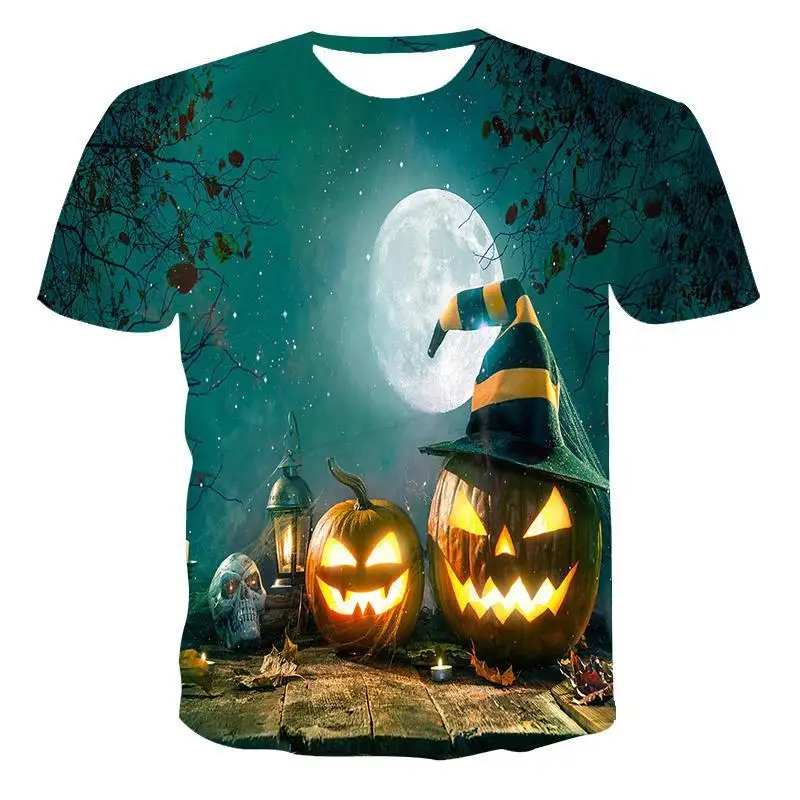 

New T-Shirt Men'S High-Quality Men'S And Women 'S T -Shirt Halloween Funny Short -Sleeved 3d Printing Christmas Men 'S T -Shirt