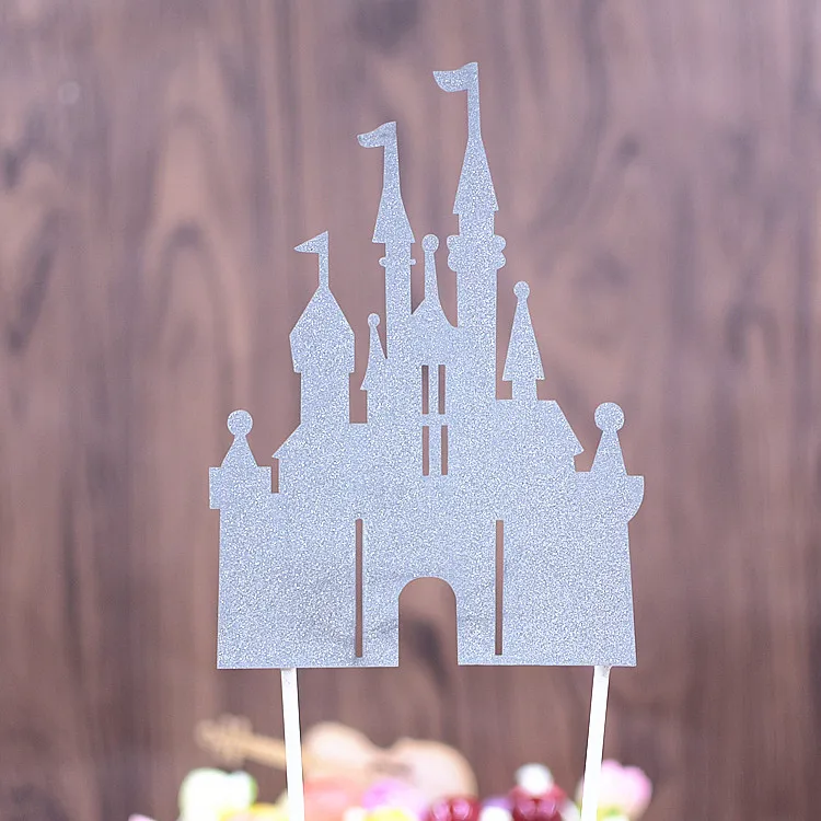 1 шт. Топпер для торта в виде замка на день рождения красивый флаг детский