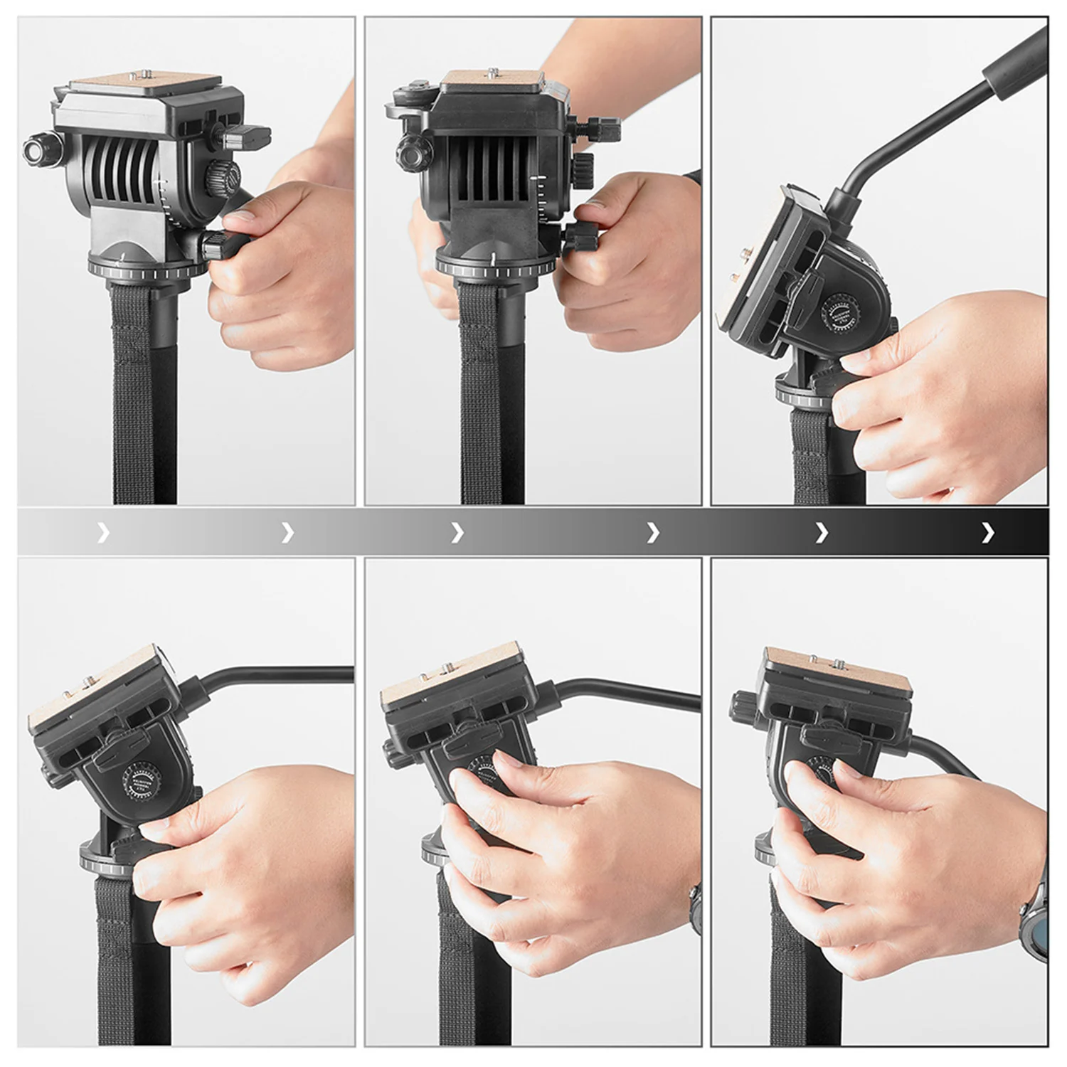 Монопод для камеры с гидравлическим штативом головное крепление из алюминиевого