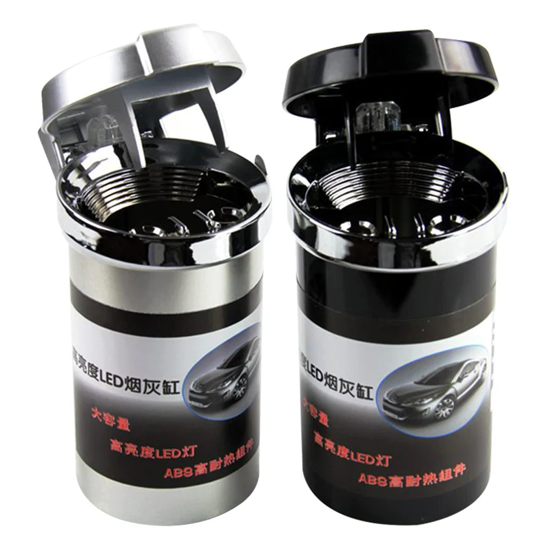 

Car Ashtray LED Light Automobile Ashtray Storage Cup with Lid Automotive Interior Supplies JAN88