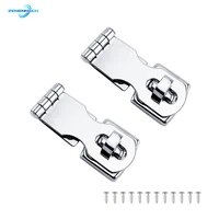 2pcs marine hardware 304 stainless steel cabinet door swivel eye locking safety hasp latch clasp for boat yacht boat accessories