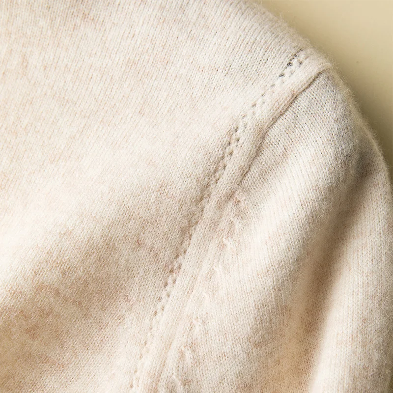 Свитер с высоким воротником Женский приталенный свитер из чистой шерсти