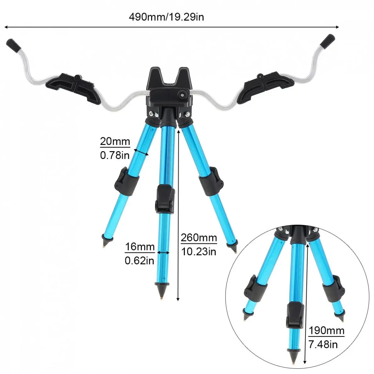 Держатель для удочки утолщенный Телескопический Мини-штатив из алюминиевого