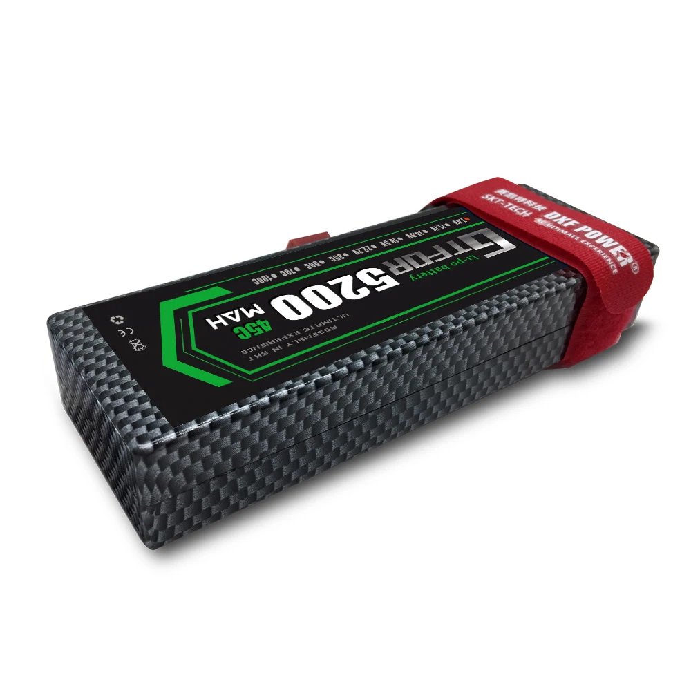2 шт 7,4 V 5200 45c 7000mAh 60C GTFDR LiPo аккумулятор 2S HardCase для 1/8 1/10 RC модель автомобиля TRX Slash Emaxx