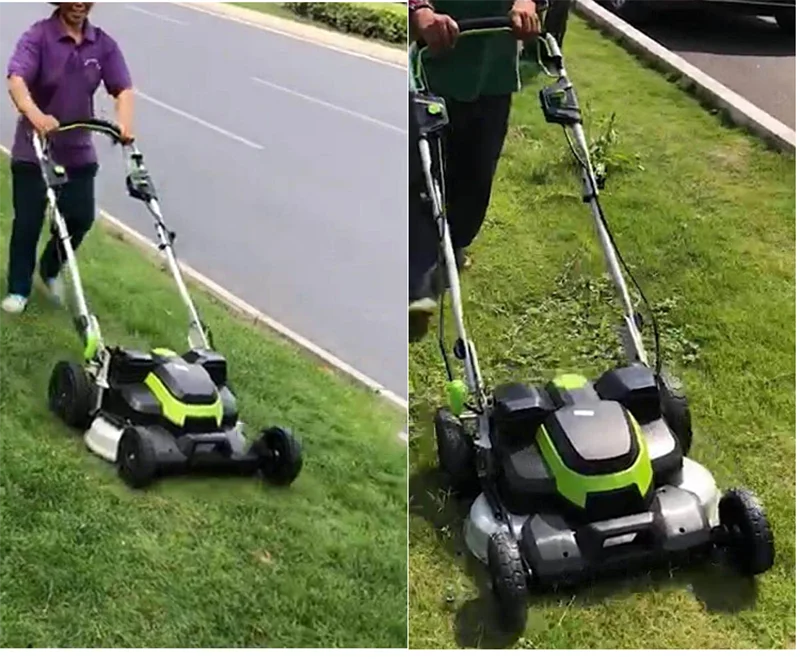 Садовая газонокосилка Greenworks с литиевой батареей, Электрический нажимной Травосборник 82 в 1000 В, профессиональные садовые инструменты