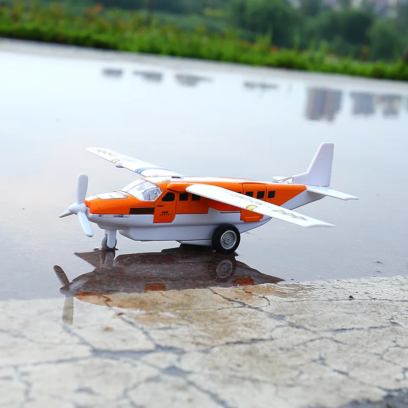 Игрушки для детей Литые металлические модели электрических самолетов мигающий