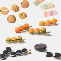 2021 biscuit hair accessories new hair accessories cute hairpin girls biscuits side hairpin fashion hair accessories hairclips