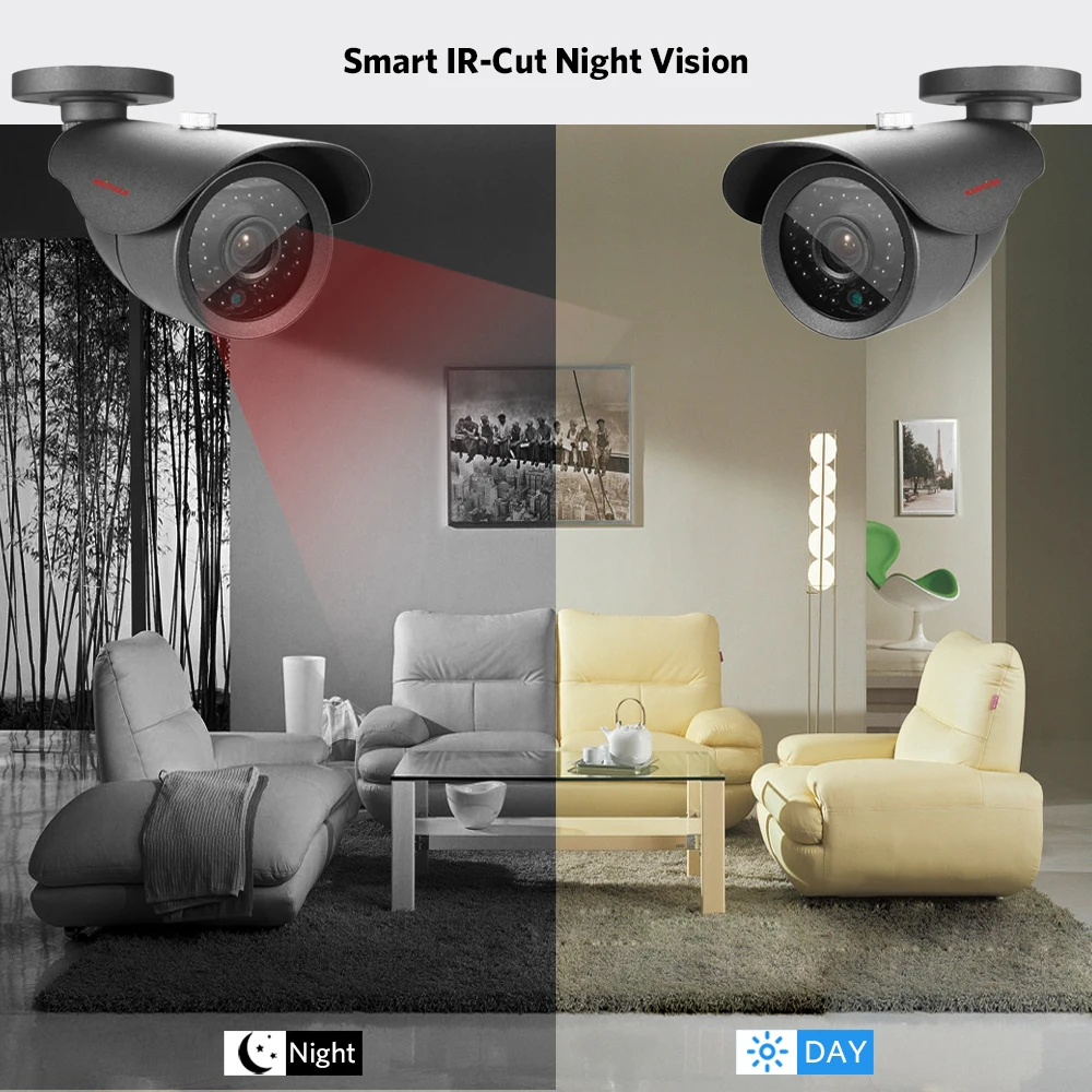 Система видеонаблюдения KANTURE h.265 + 16CH 5MP HD 4MP DVR kit Super SONY Sensor Outdoor IP66 система