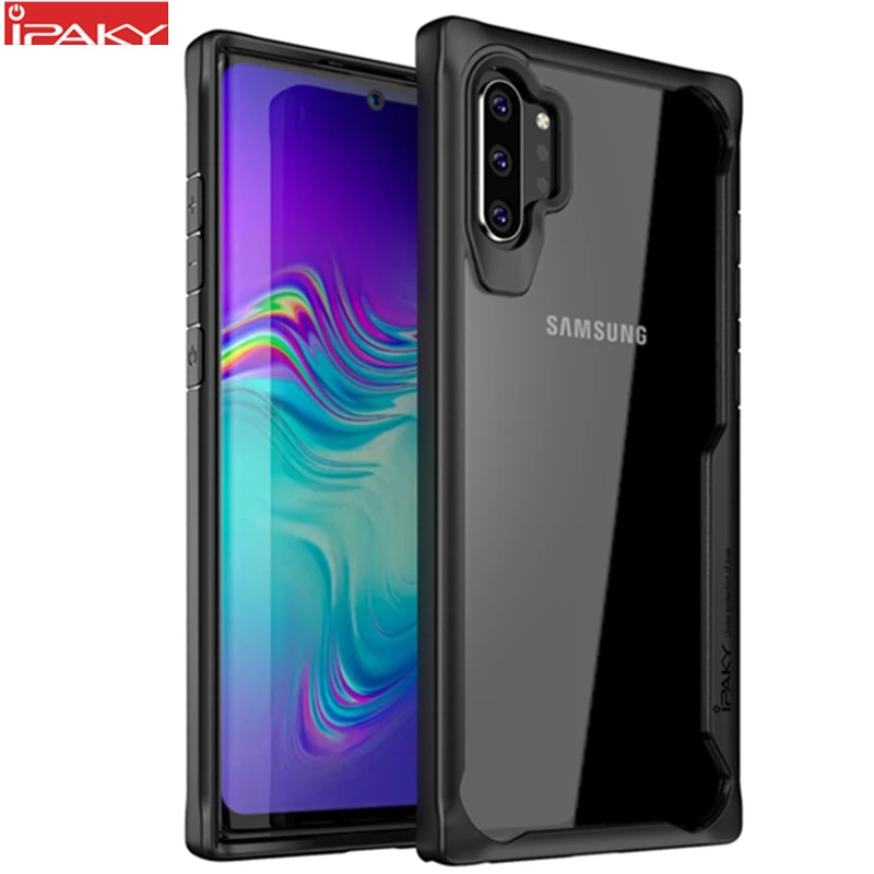 

For Samsung Note 10 Case iPaky Note 10 Plus Silicone Acrylic Hybrid Shockproof Transparent Case for Samsung Galaxy Note 10 Case