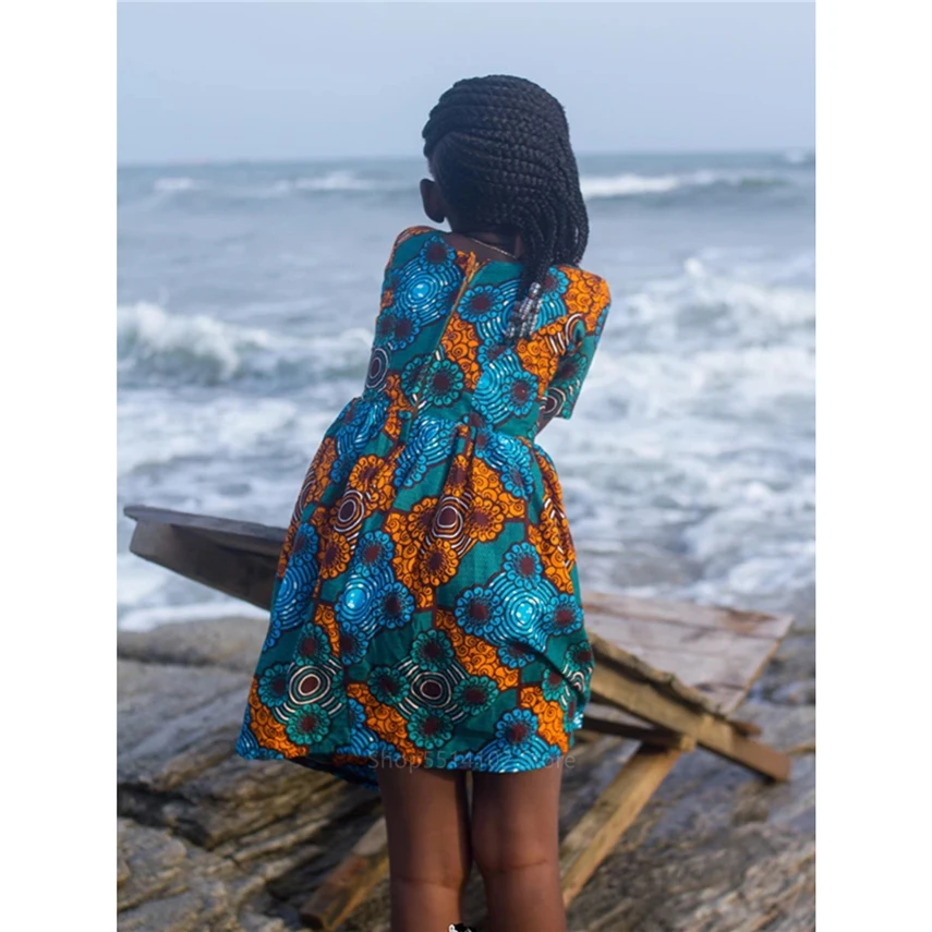 Модная детская одежда в африканском стиле Новинка 2020 года Платье для маленьких