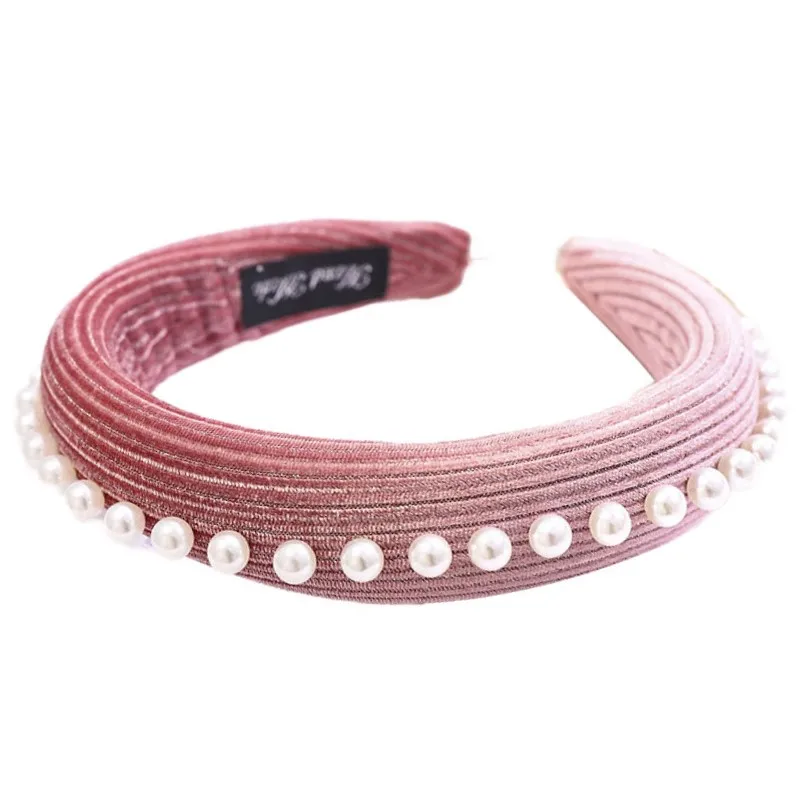 Лента для волос Fioday женская тканевые обручи с жемчужинами аксессуары свадебной