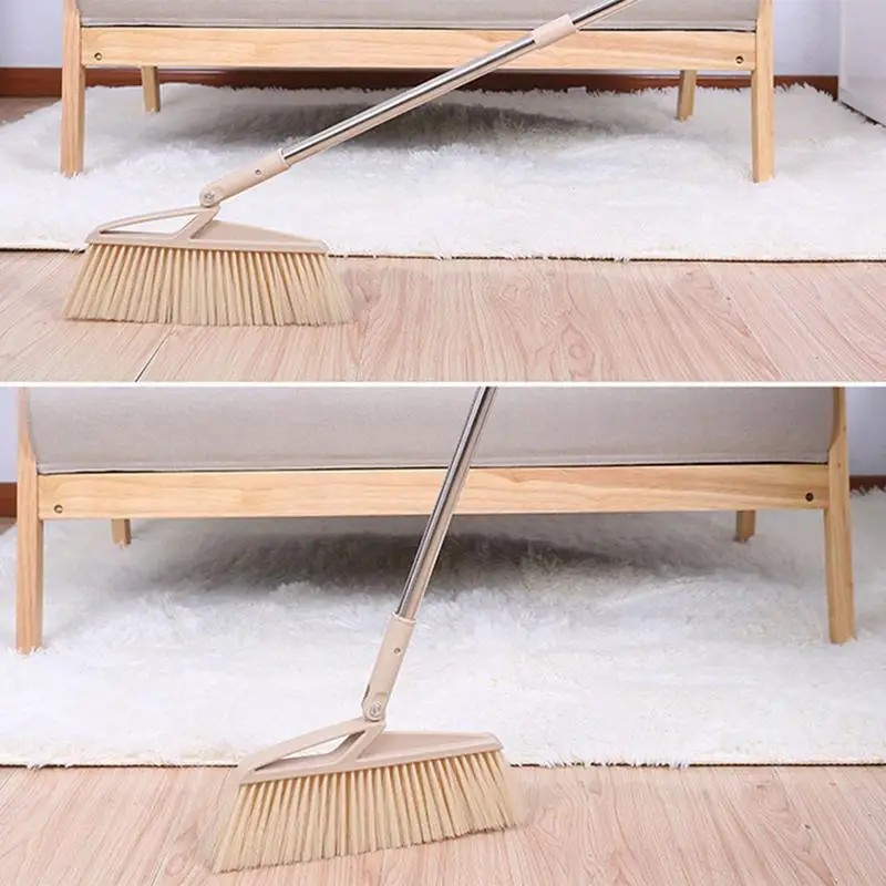 Вращающаяся метла и совок складной набор длинная ручка выдвижной для подметания