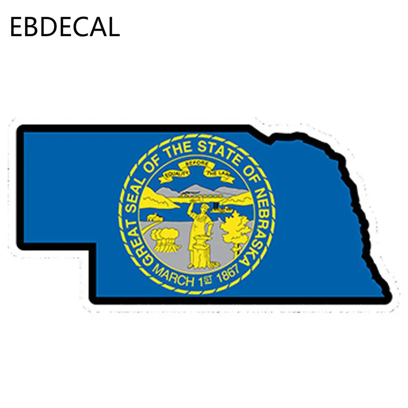 Ebdeckle автомобильный стиль Небраска Флаг для Авто/бампер/окно/наклейка на стену