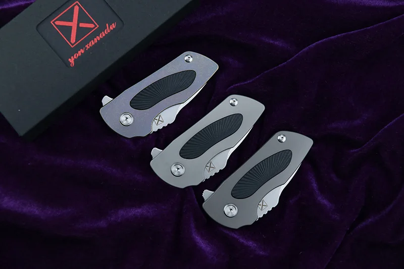 Складной нож XY630 карманный Клинок с шарикоподшипником 14c28n титановой ручкой для