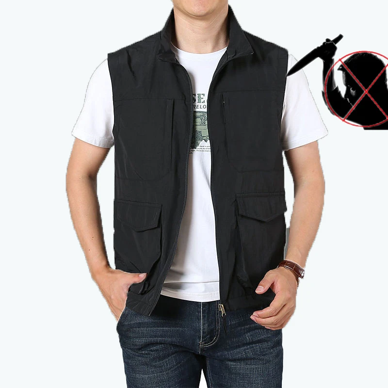 

Summer self defense anti-hacking Mens vest security protection Plus Size military tactical anti-stab-cut soft hidden clothing 6X
