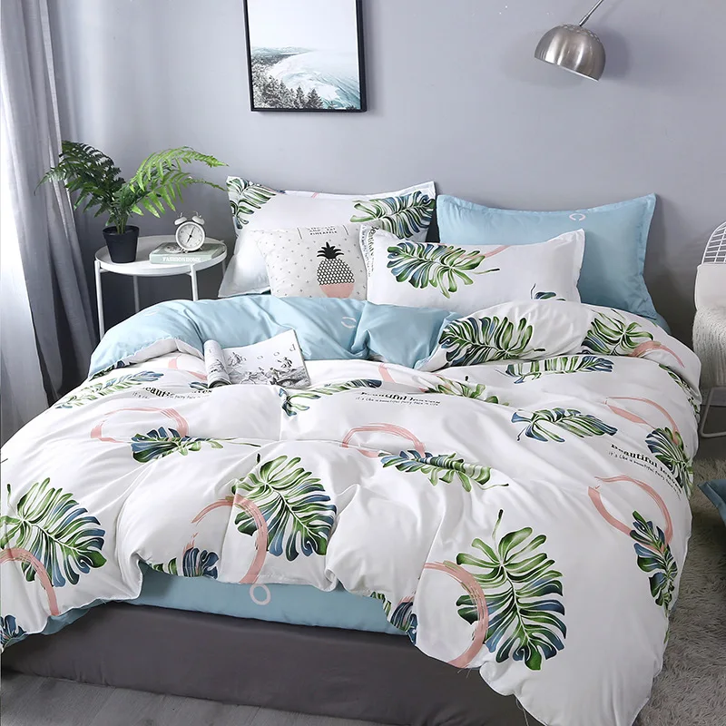 

Tropical Leaves Plants Girl Boy Bed Cover Set Duvet Cover Adult Child Bed Sheets And Pillowcases Comforter Bedding Set 61078