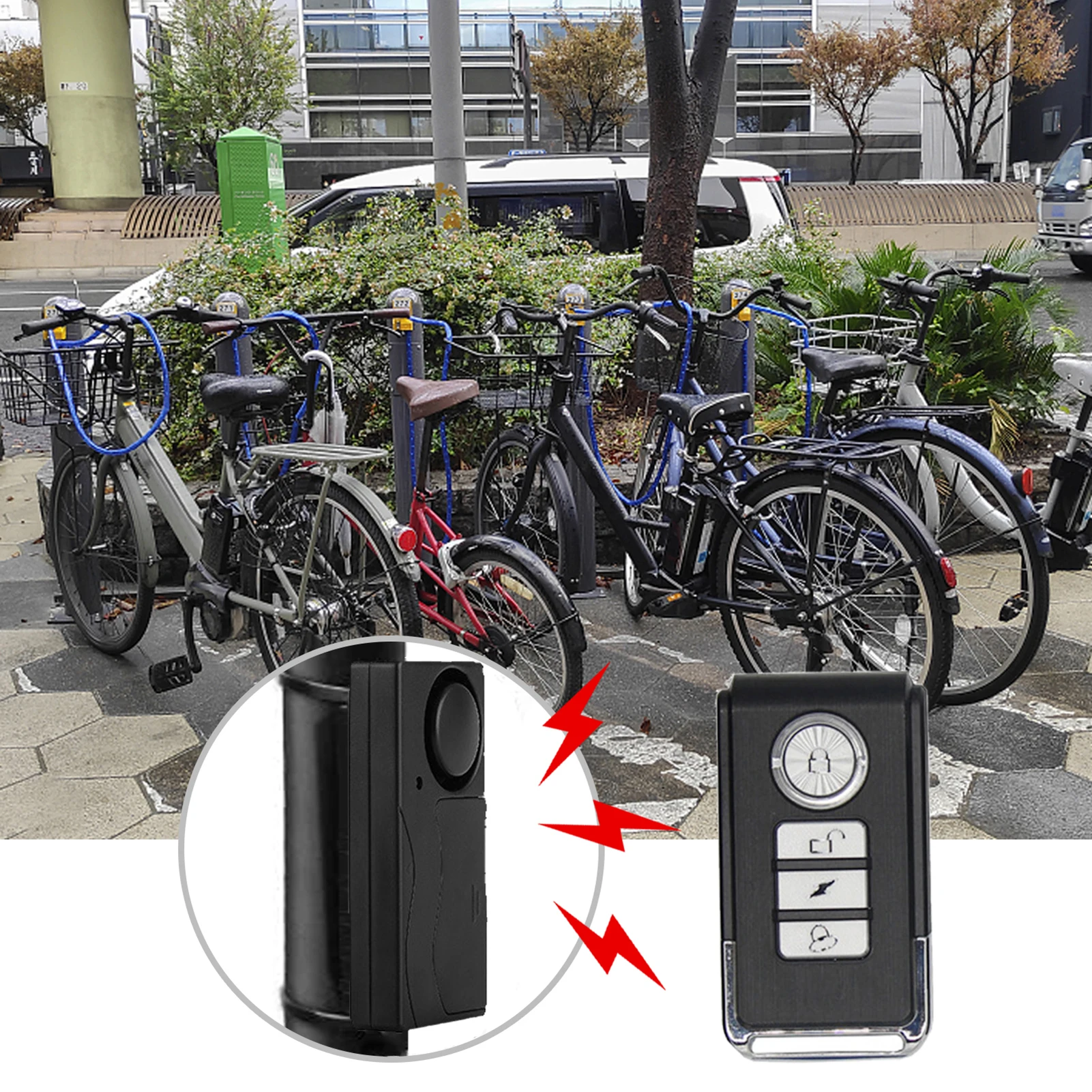 Датчик движения велосипеда беспроводной 110 дБ с пультом дистанционного