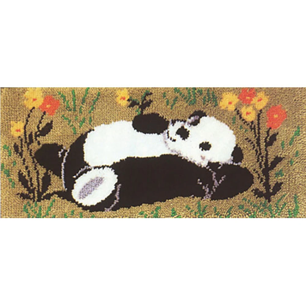 

Embroidery carpet with Pre-Printed Pattern Latch hook rug kit do it yourself Panda Tapestry Unfinished accessories DIY carpet