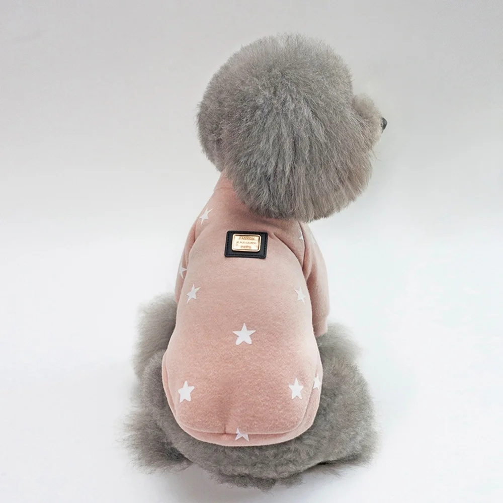 Classic Winter Warm Dog Clothes for Small Medium Dogs Thicken Puppy Pet Cat Coat Jacket Star Print Chihuahua Yorkshire Clothing | Дом и сад