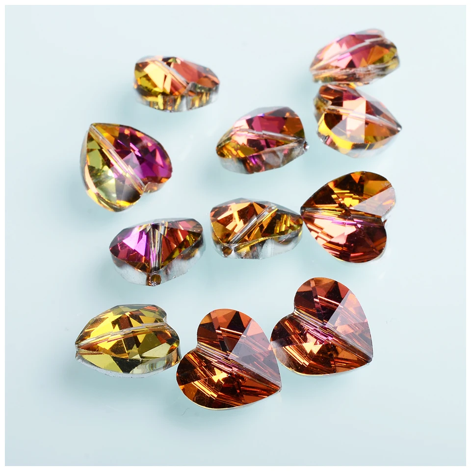 Новые цвета 10 мм 14 бусины в форме сердца для изготовления ювелирных изделий