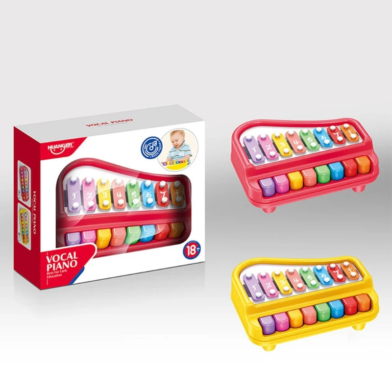 

MXLE 2 in 1 Baby Piano Xylophone with 8 Multicolored Keyboard Preschool Educational Musical Learning Instrument Toys Gift for