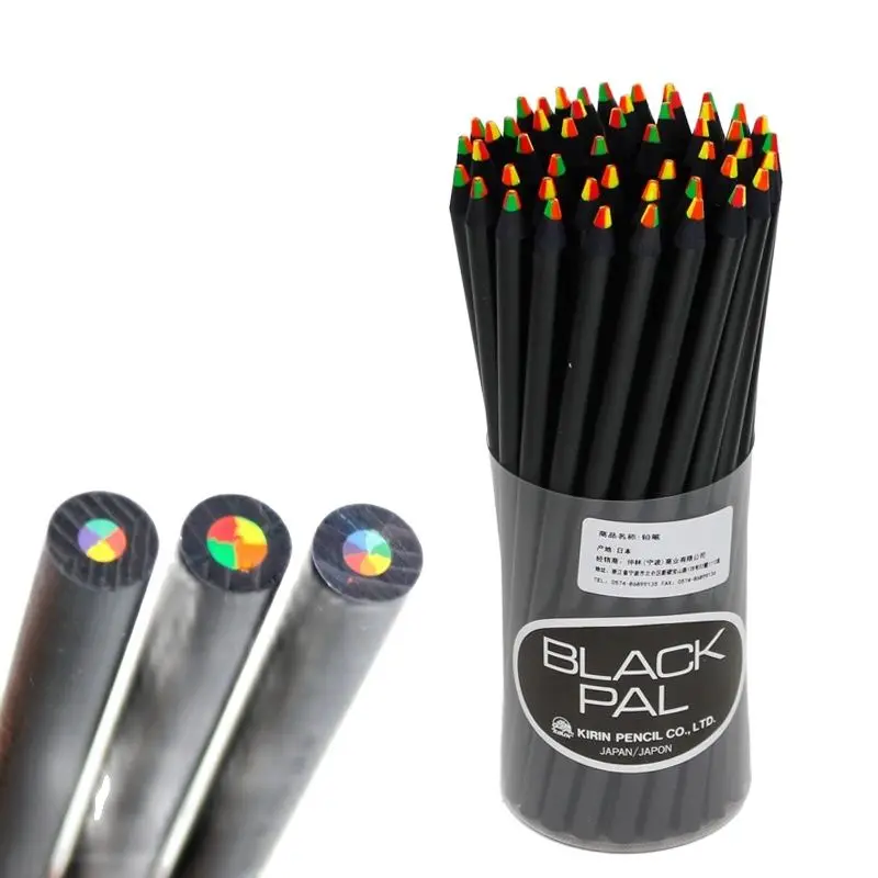 

Япония радужные карандаши многоцветные четыре цвета; Брюки-карандаши; Или семь цветов в стиле «граффити» карандаши для рисования для студентов, 6 шт./лот