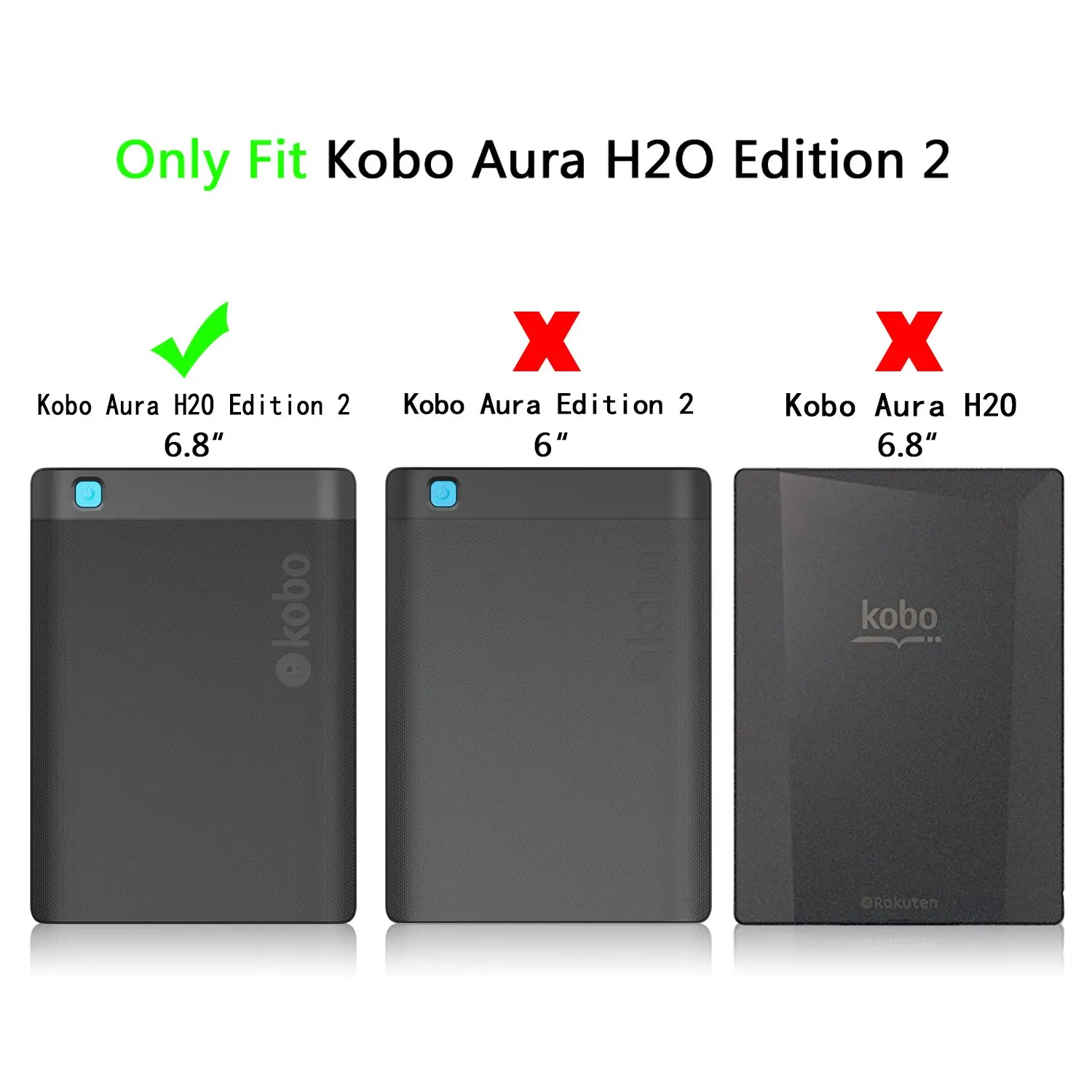 Чехол для Kobo Aura H2O Edition 2 6 8 новый планшет электронная книга из искусственной кожи
